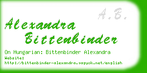 alexandra bittenbinder business card